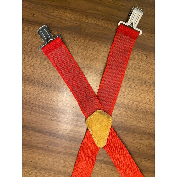 America's Choice Top Grain Cowhide‎ and Red Nylon Suspenders Workwear - Picture 6 of 9